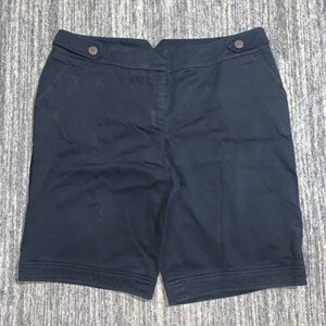 AB Studio Women’s 10‎ Black “Pant” Bermuda Style 10” Inseam Casual Shorts